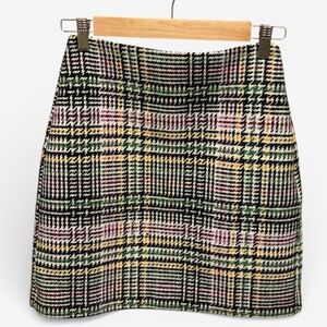 LOFT Petite Multicolor Wool Blend Skirt
